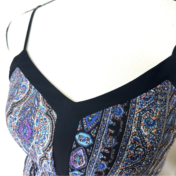 Doe & Rae Bohemian Maxi Long Dress Women Size X Small Blue Sleeveless - Picture 3 of 10